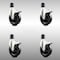 Service Caster 5 Inch 316SS Soft Rubber Swivel 1-7/8 Inch Expanding Stem Caster Set Lock Brake SCC-SS316TTLEX20S514-SRS-178-4 - alternate 1
